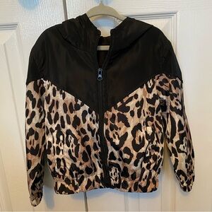Toddler jacket leopard and black ..worn twice..smoke free home size 2-4